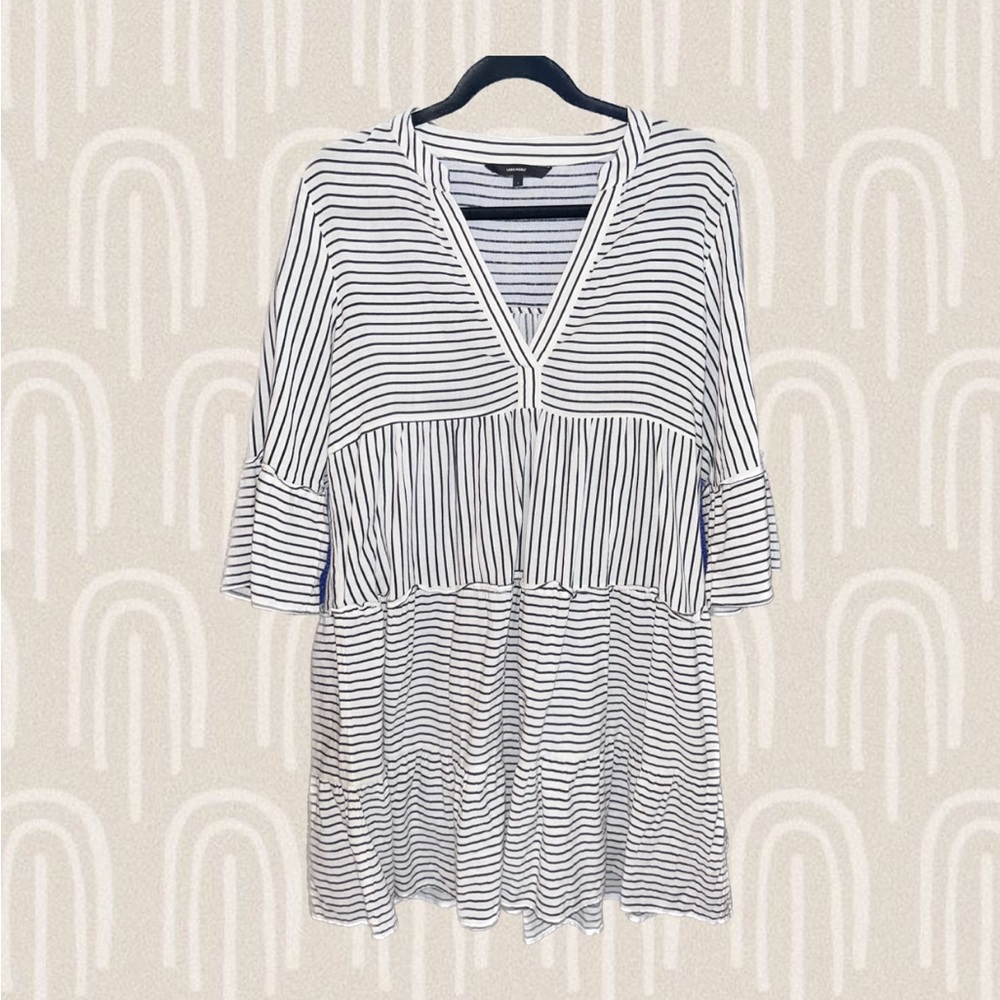 Vera Moda black & white striped dress